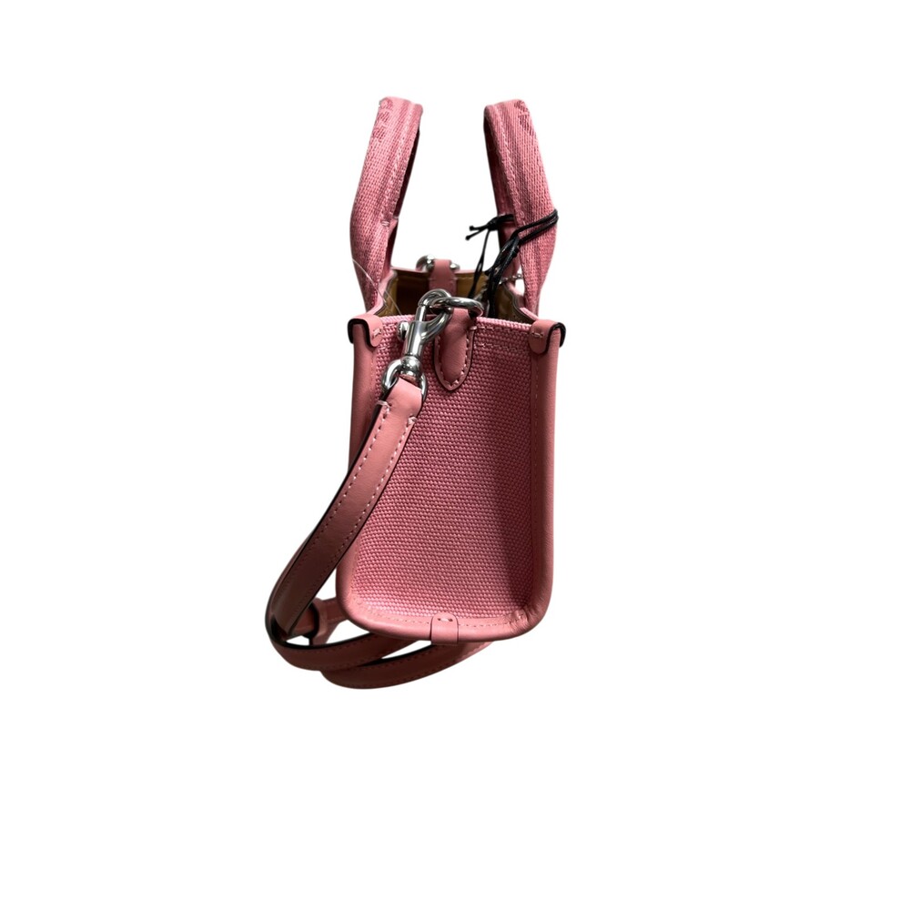 Coach Smith Mini Tote Bag Blush Pink Canvas Leather Crossbody CS618 New - Picture 2 of 13